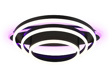 Светильник светодиодный потолочный с пультом FA8524 BK черный 146W 3000K-6400K 560*500*150 (ПДУ РАДИО 2.4G) Ambrella Light