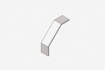 Крышка лотка замкового КЛСЗ 200х50-90 УХЛ1 для поворота трассы вниз на 90, горячее цинкование, S1,0