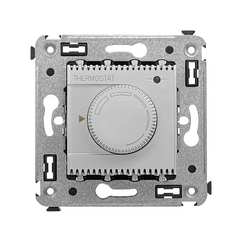 Термостат для теплых полов в стену, "Avanti", "Закаленная сталь" DKC