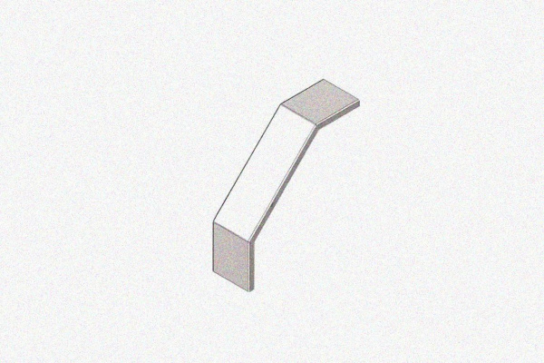 Крышка лотка замкового КЛСЗ 200х50-90 УХЛ1 для поворота трассы вниз на 90, горячее цинкование, S1,0