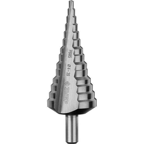 Сверло ступенчатое, 4-39мм, 14 ступеней,, серия Профессионал ЗУБР