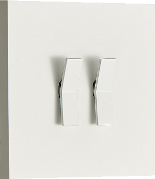 Donel N96 Переключатель на 2 тумблера, клавиша Angle, 10AX 250V, Белый, серия DT