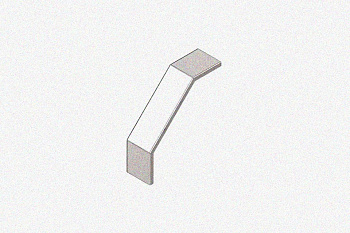 Крышка лотка замкового КЛСЗ 50х50-90 УХЛ1 для поворота трассы вниз на 90, горячее цинкование+окрашенный, S1,0