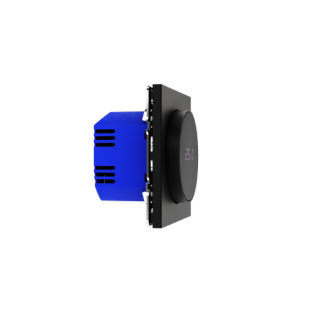 Терморегулятор электронный Voltum S70 с индикацией и датчиком, для теплого пола, (черный матовый)
