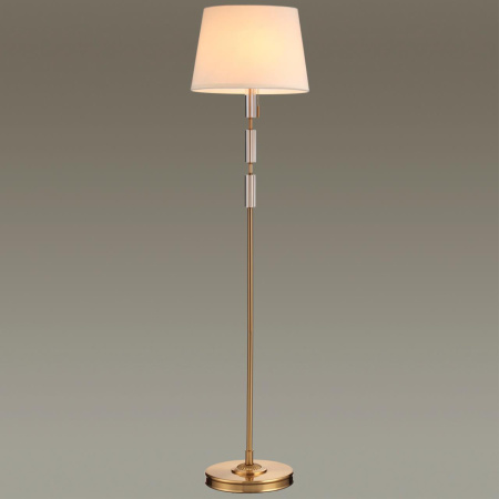 Торшер E27 1*60W LONDON бронзовый/белый/абажур ткань ODEON LIGHT