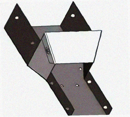 Лоток переходной замковый ЛПЗ 100х80-100х50 УХЛ1, горячее цинкование, S1,0