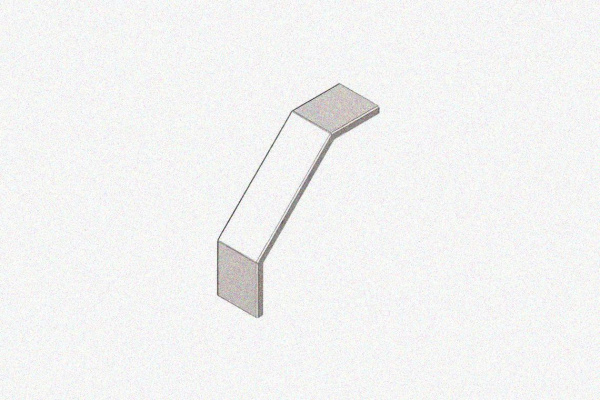 Крышка лотка замкового КЛСЗ 50х50-90 УХЛ1 для поворота трассы вниз на 90, горячее цинкование+окрашенный, S1,0