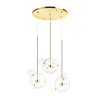 Люстра LED 36W 4000K BUBBLES золотой/прозрачный B ODEON LIGHT
