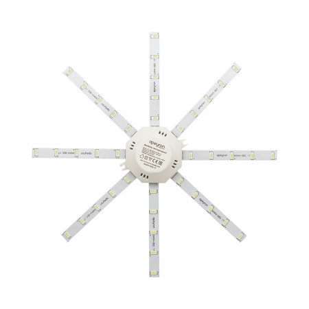 12-09 Комплект светод. линеек "Звездочка" для н/п свет-ка 220В,16Вт, smd5730, IP30,1200Лм, 3000К,Ø220мм APEYRON