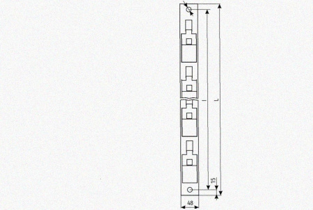 Стойка кронштейна рожкового прямолинейного К1350.001А-07, горячее цинкование, L2250мм, S3,0