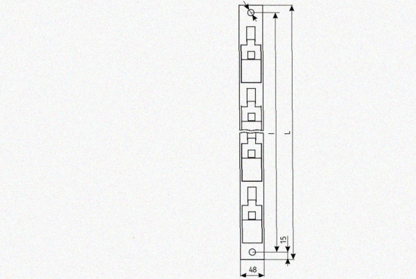 Стойка кронштейна рожкового прямолинейного К1350.001А-07, горячее цинкование, L2250мм, S3,0
