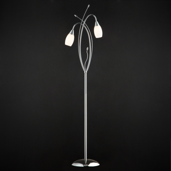 Напольный светильник 2*E14 40Вт хром IP20 Ginevra (22080/2F хром) Eurosvet