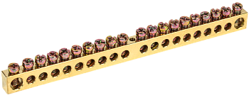 Шина PEN "земля-ноль" 8х12мм 20/1 (20групп/крепеж по центру) IEK