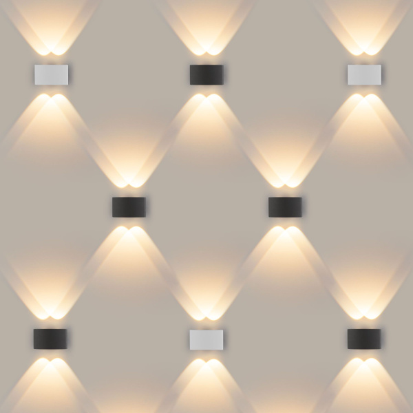 Уличный настенный светодиодный светильник 4Вт 3000К серый IP54 1555 TECHNO LED Twinky double Elektrostandard
