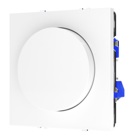 Светорегулятор встраиваемый Voltum S70 поворотно-нажимной 600 Вт, (белый глянцевый)