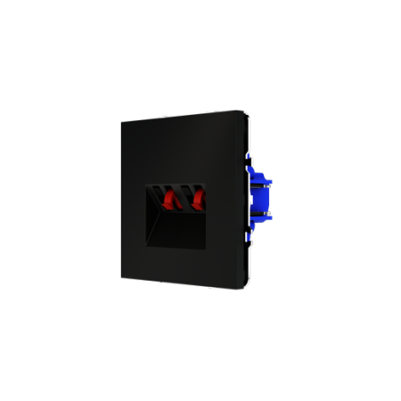 Розетка акустическая встраиваемая Voltum S70 4-местная, (черный матовый)