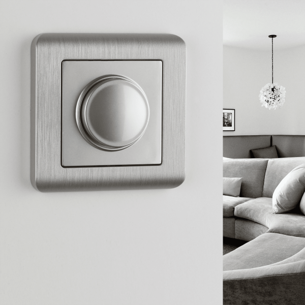 Диммер (серебряный) СУ IP20 Werkel