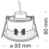 Встраиваемый светильник 1*GU10 50Вт Черный IP20 Dot DL028-2-01B Technical