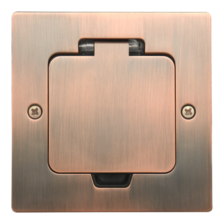 Donel Лючок 2 мод. (1 мод. 45х45 мм.), красная медь, IP44, (с уст. набором)