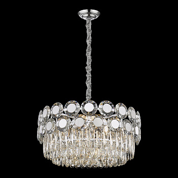 Люстра подвесная Хром/Прозрачный E14 12*40Вт WE134.12.103 WERTMARK