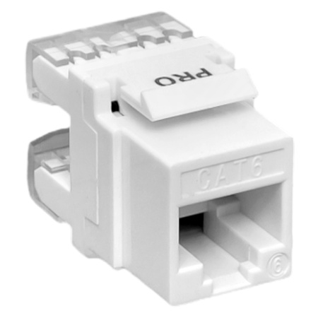 Модуль Keystone TERACOM PRO Cat,6 RJ-45 неэкранированный 110 IDC 180 градусов белый EKF