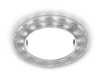 Встраиваемый точечный светильник со светодиодной лентой G248 W/CH белый/серебро GX53+3W(LED WHITE) Ambrella Light