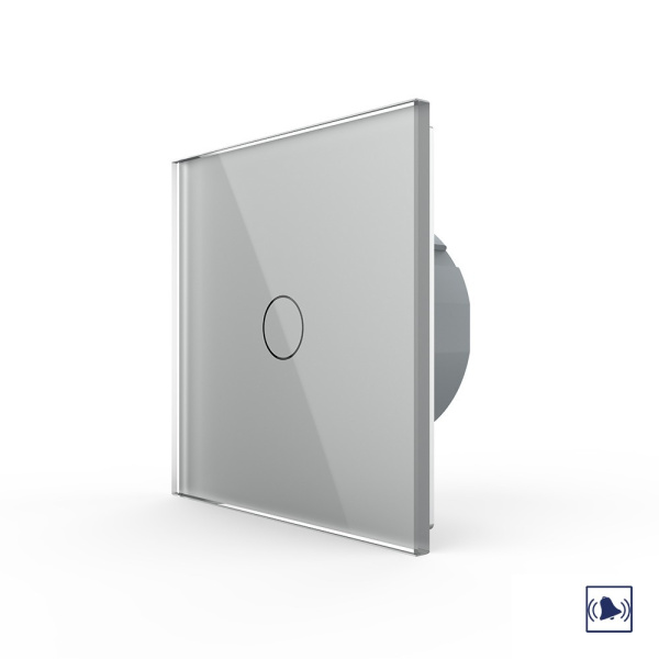 Сенсорный дверной звонок 1 клавиша 1 модуль Серый Livolo