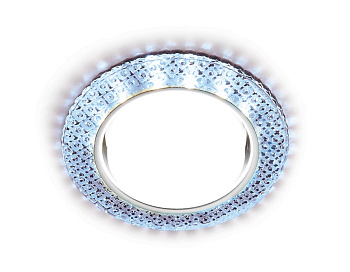 Встраиваемый точечный светильник со светодиодной лентой G296 CL/CLD хром/прозрачный GX53+3W(LED COLD) Ambrella Light