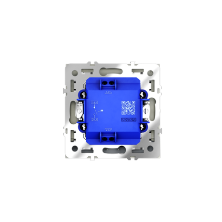 Выключатель встраиваемый Voltum S70 одноклавишный с подсветкой 10А, (сталь)