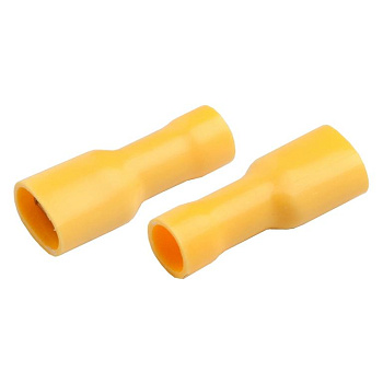 Разъем РпИмп 5,5-6-0,8 (плоский, изолированный полностью) "мама" GRIF-5,5-7,4 Желтый, 100 штук General