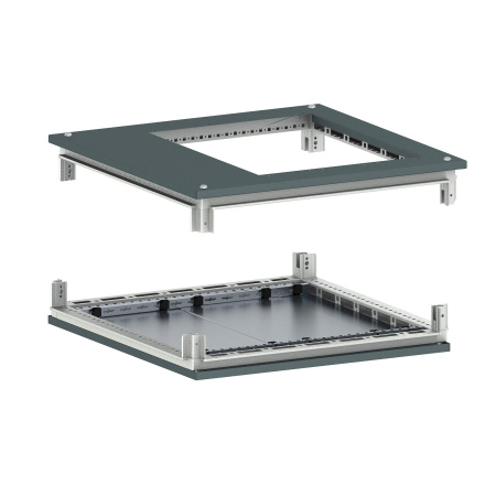 Крыша с фланцем и основание для 19" IT-CQE 600x1000, RAL7011 DKC