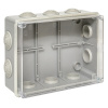 Коробка распределительная КМР-050-042пк пылевлагозащищенная, 10 мембранных вводов, уплотнительный шнур, прозрачная крышка (190х140х70) PROxima EKF