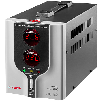 АС 1000 профессиональный стабилизатор напряжения 1000 ВА, 140-260 В, 8% ЗУБР