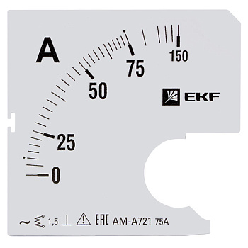 Шкала сменная для A721 75/5А-1,5 PROxima EKF Шкала сменная для A721 75/5А-1,5 PROxima EKF