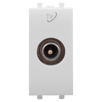 Розетка TV проходная модульная, "Avanti", "Белое облако", 1 модуль DKC