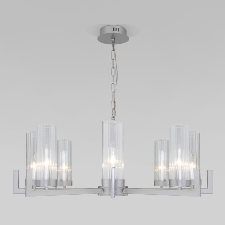 Подвесная люстра 8*E14 40Вт серебряный IP20 Arganie (60133/8 серебро) Eurosvet