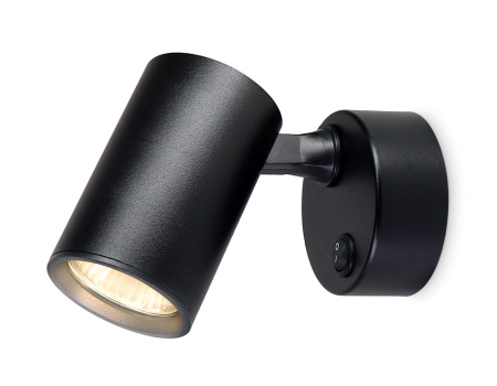 Накладной поворотный спот с выключателем TA1292 BK черный GU10 max 12W 87*55*138 Ambrella Light