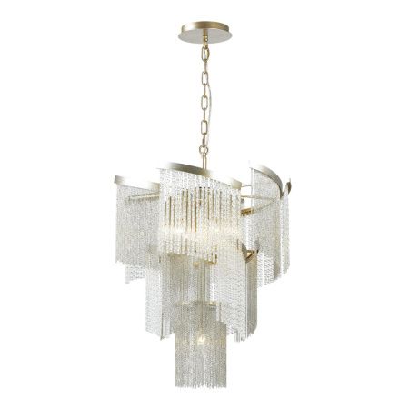 Люстра E14 7*40W 220V GRAZA серебристый/стекло/металл.цепочки ODEON LIGHT
