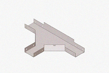 Лоток тройниковый глухой ОТГ 200х50 У3, окрашенный, S1,5