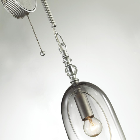 Бра с выкл.E14 1*40W BELL серебристый/дымчатый/стекло ODEON LIGHT