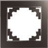Рамка 1-местная, стекло, STEKKER, GFR00-7001-04, серия Катрин, шоколад
