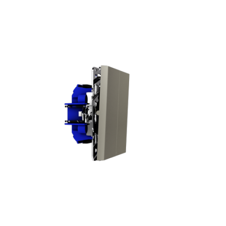 Проходной переключатель встраиваемый Voltum S70 двухклавишный 10А, (шелк)