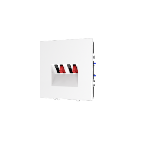 Розетка акустическая встраиваемая Voltum S70 4-местная, (белый глянцевый)