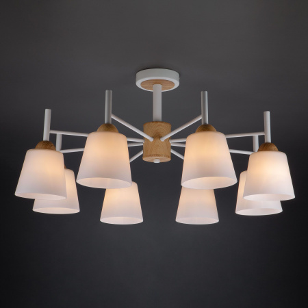 Потолочная люстра с плафонами 8*E27 60Вт белый IP20 Fresco (70085/8 белый) Eurosvet