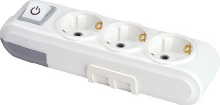 Колодка 3нг с з/к 16А IP44 черная (каучук) (15/60) Альфа 