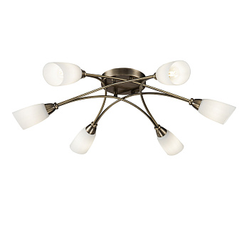 Потолочный светильник 6*E14 40Вт Бронза Антик IP20 Alice FR5021CL-06BZ Freya