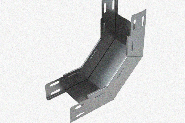 Лоток замковый глухой КСЗГ 100х110-90 УХЛ1 для поворота трассы вниз на 90, горячее цинкование, S1,2