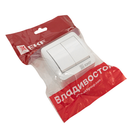 Владивосток Выключатель 2-кл, 10А IP54 бел, EKF