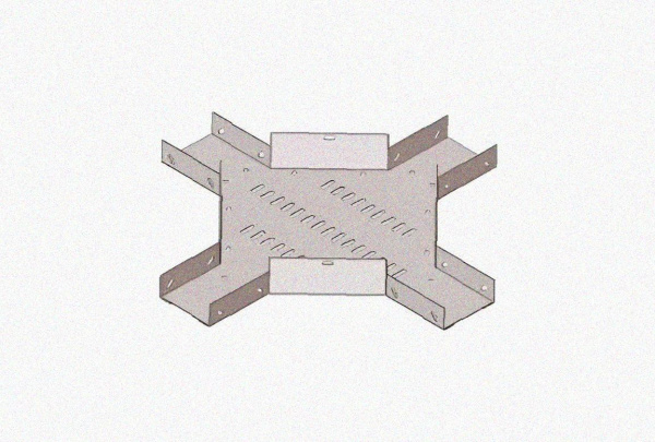 Лоток крестообразный замковый глухой КМЗГ 150х80 УХЛ1, горячее цинкование, S1,5