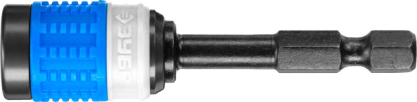 Ударный адаптер для бит с мех. фиксатором, 60 мм, ЗУБР